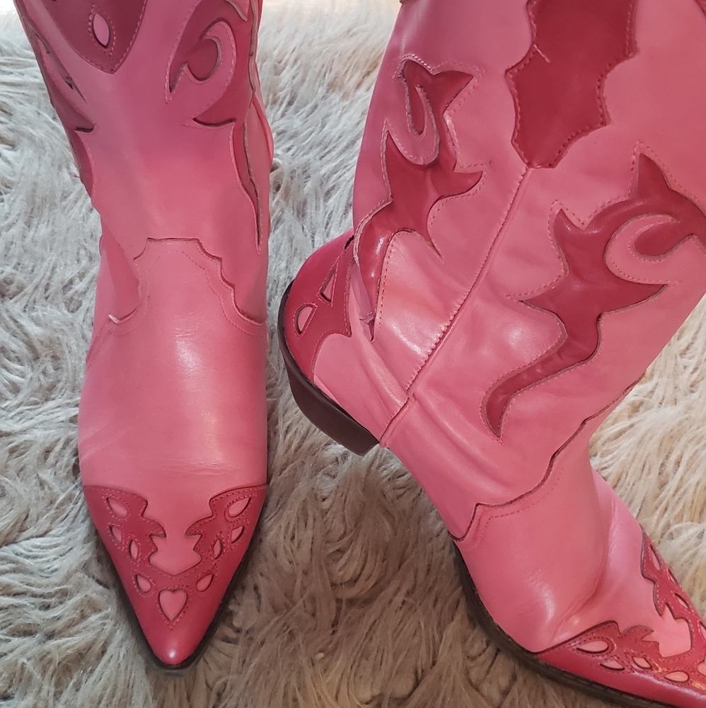 Limited edition reba pink cowgirl boots